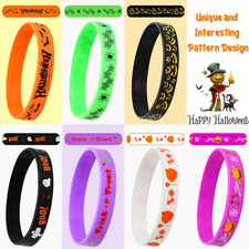42Pcs Halloween Silicone Bracelets Halloween Rubber Wristbands for kids