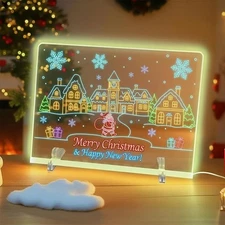 LED Note Board with Colors, Include Adapter, Hanging Chain, Led Drawing Board fo