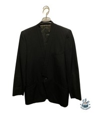 ISSEY MIYAKE 80s brush-tag archive collarless jacket Size: M Black Men JG33687