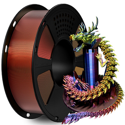 Geeetech Silk PLA 3D Drucker Filament 1kg 1.75mm Rot&Gelb&Blau 3 in 1 Mix-Farbe