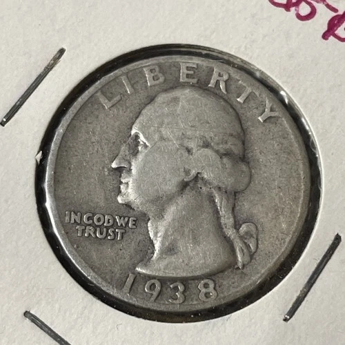 1938-S Washington Quarter Good Condition.