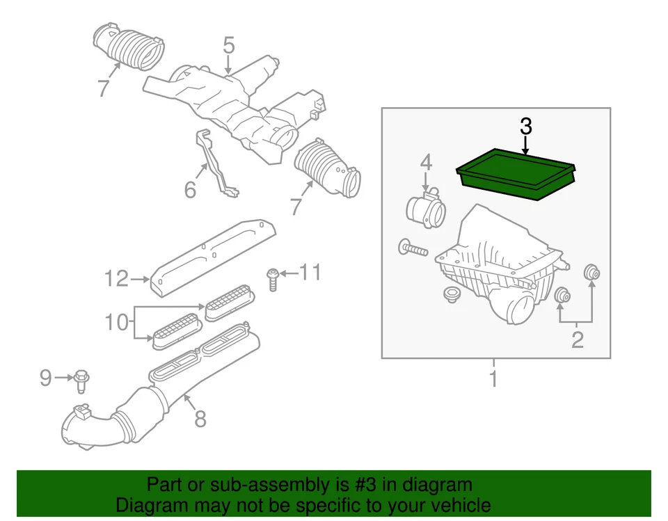 Filtro de aire Land-Rover genuino LR161843 Foto 3 de 3