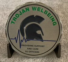 Trojan Wellbeing Organisation  (with a Typo 'Welbeing') Challenge Coin - 44mm
