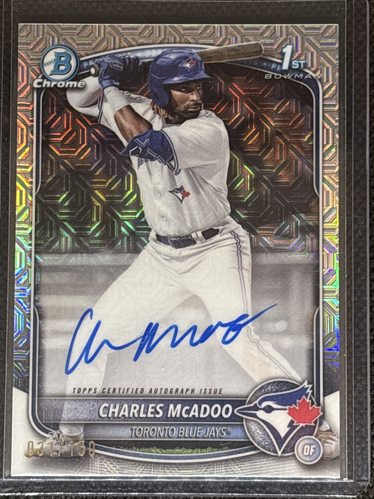2025 Bowman Chrome 1st Charles McAdoo HTA Choice Auto /150 #CPA-CMA