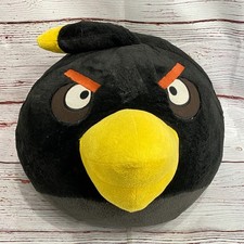 2010 Angry Birds Bomb Black Bird Plush LARGE 20  Stuffed Animal Commonwealth