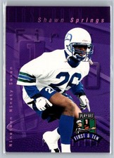 Shawn Springs 1997 Playoff First & Ten #182 Draft Pick NFL   G3c