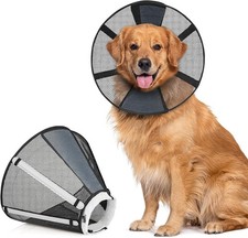 Dog Cone Collar to Stop Licking, Mesh Recovery Collar After Surgery Size 1