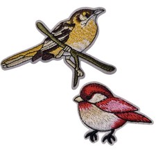 TWO BIRDS   SO CUTE  IRON ON /SEW ON Patch ONE FREE STICKER