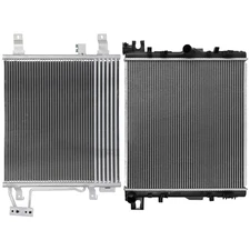 Replacement Aluminum Radiator & AC Condenser Cooling Kit For 2007-2011 BMW 335i