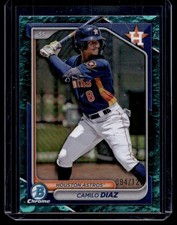 2024 Bowman Draft Chrome Aqua Lunar Refractor Camilo Diaz 094/125 Houston Astros