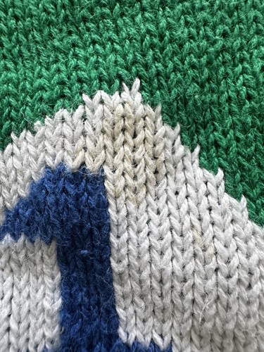 Vintage 1990 Looney Tunes Alphabet Green Boys Kids knit JG Hook sweater L - Picture 3 of 7