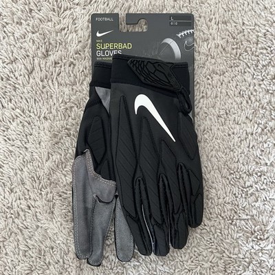 Nike Superbad Football Gloves Men Large NFL Black CJ9783 Magnigrip Tech NEW