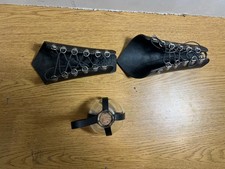Medieval Leather Arm Guards Bracers Viking Gauntlets Wristbands