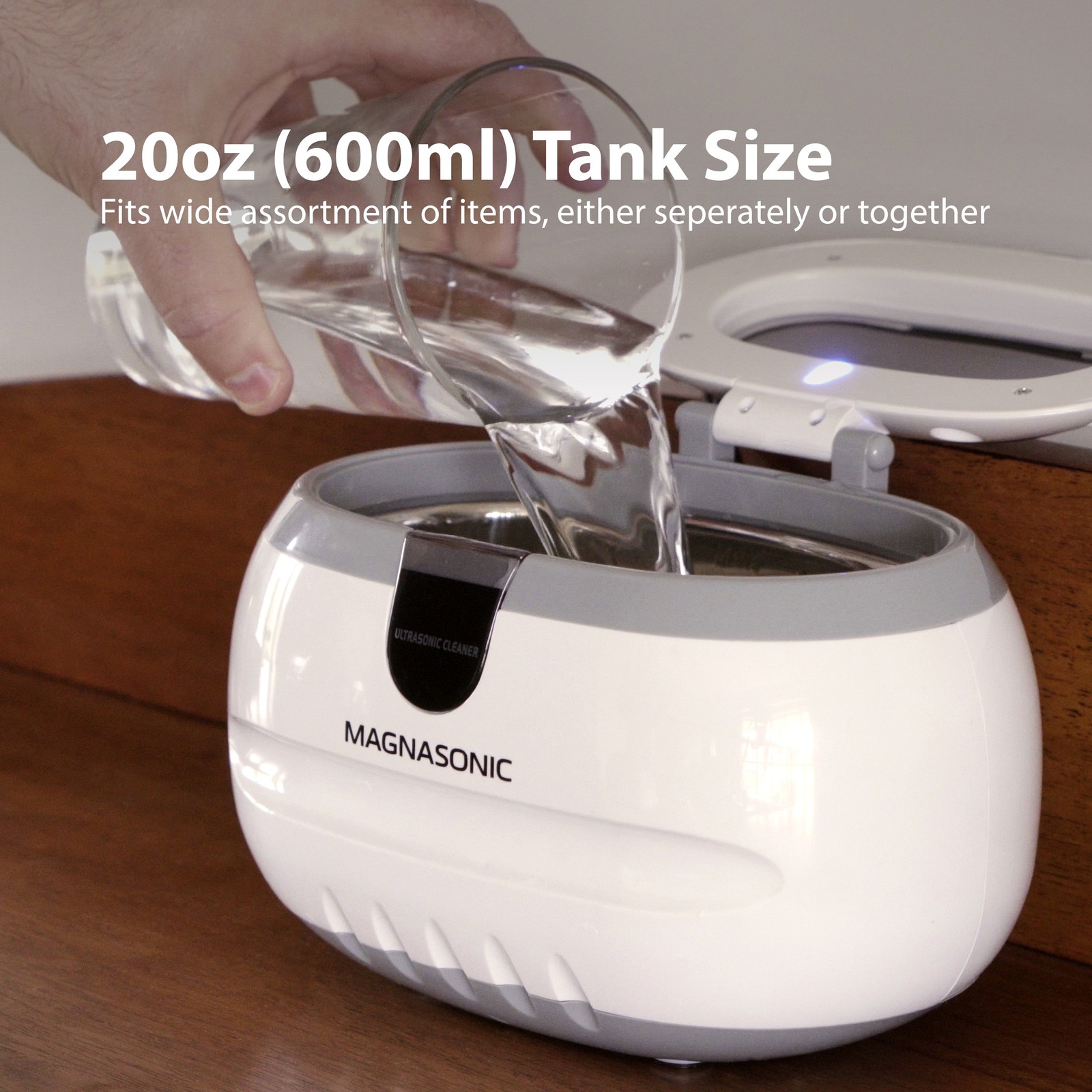 Magnasonic Ultrasonic Jewelry Eyeglass Cleaner Machine w/ Cleaner Concentrate