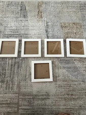 CD Package Display Photo Frame Album Picture Frames White Wood Set Of 5