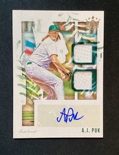 2020 Panini Diamond Kings DK Material Signatures AJ Puk #DKMS-AP Rookie Auto RC