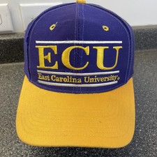 Vintage East Carolina University ECU Hat Cap SnapBack The Game Split Bar NCAA