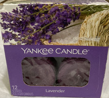 BOX of 12- Yankee Candle --LAVENDER -- Scented Tea Lights RARE New HTF