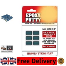 Solvent-Free Epoxy Putty - Pack of 6 for Durable Repairs on Wood, Metal, & More