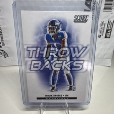 Score 2025 Malik Nabers New York Giants Throwbacks #11 NFL Football Insert