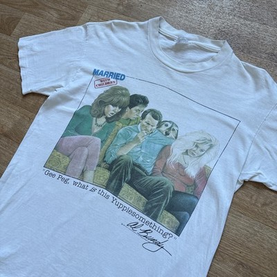 VINTAGE Al Bundy Shirt Adult L Yuppies Gee Peg USA Married With Children TV 80s