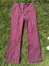 House of CB Lillie trousers smart low hips suit style in wine colour size S