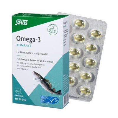 2x OMEGA-3 KOMPAKT aus reinem Alaska-Seelachsöl Salus 30 ST