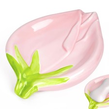 Rose Soap Dish, Shower Soap ,Ceramics Rose Styling Soaps Dishes Draining Soap...