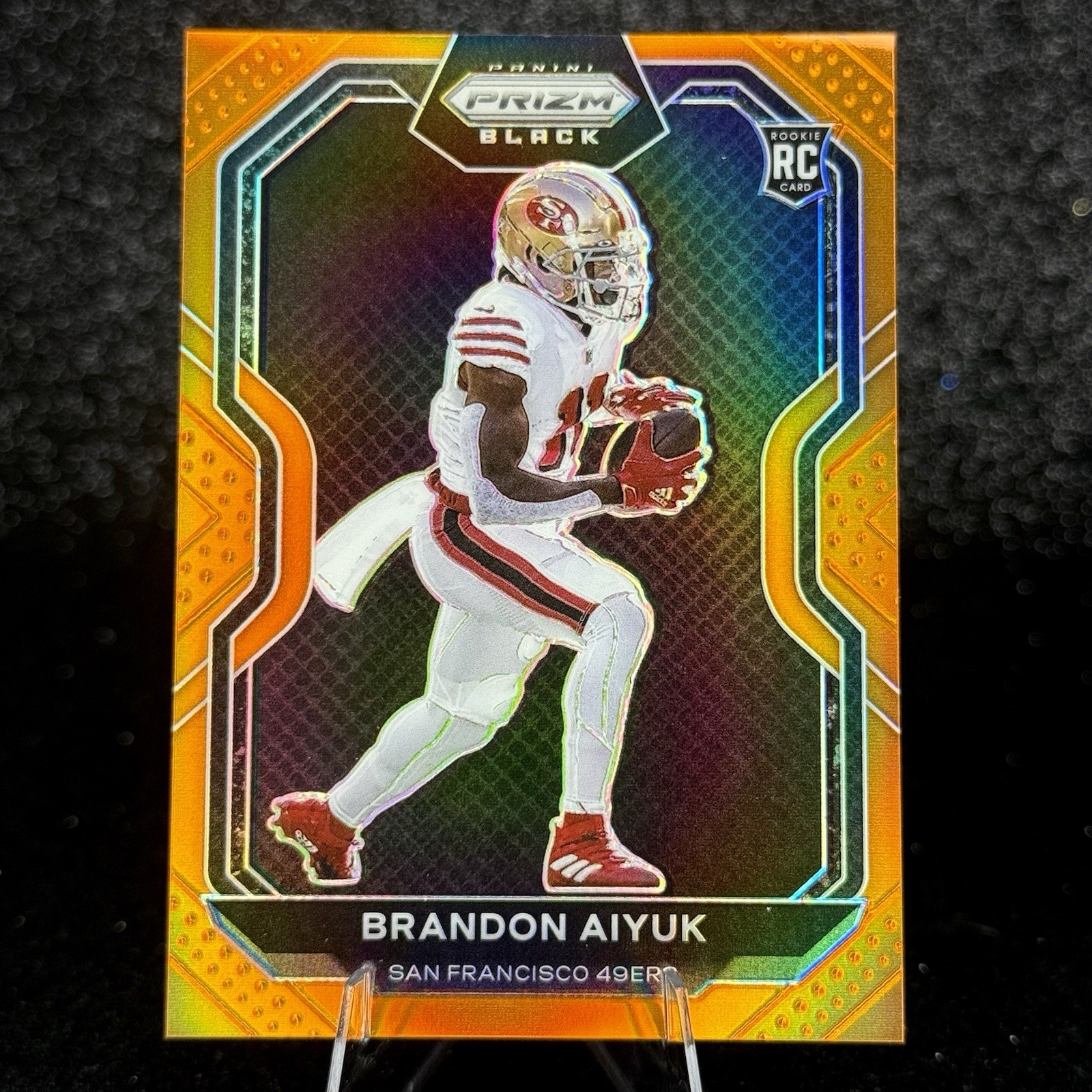 Brandon Aiyuk 2020 Panini Chronicles Prizm Black #PB-14 - Orange /75 ROOKIE (RC)