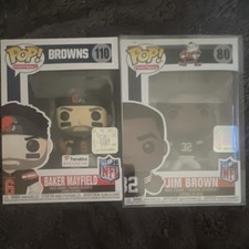 Funko Pop! NFL Baker Mayfield Jim Brown Fanatics Exclusive #110/#80 Vinyl