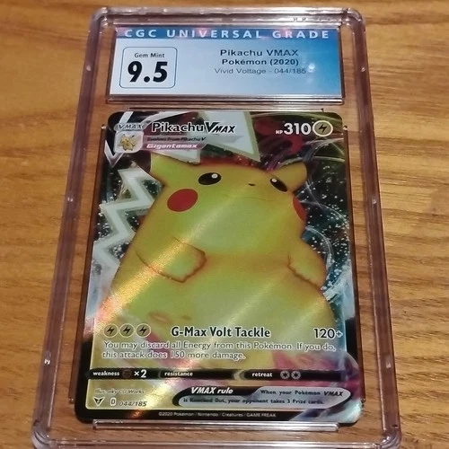 Pokémon Pikachu VMAX Vivid Voltage 044/185 Ultra Rare Holo CGC 9.5 Card