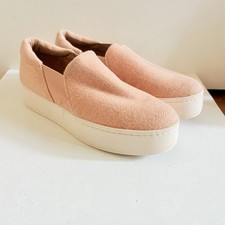 Vince Warren Platform Sneakers Womens 8 38 Eu Felt Slip On Shoes