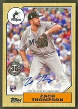 2022 Topps Series 1 Zach Thompson #87BA-ZT ROOKIE Auto - Marlins