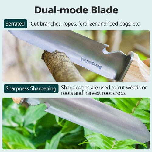 Berry&Bird Hori Hori Garden Knife Multipurpose Gardening Knife Gardening Tools - Picture 6 of 14