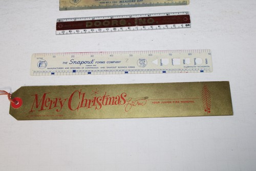 Vintage Ruler lotto di 7, pubblicità, 1957 Hartford, Chardon, Wadsworth, Columbus - Foto 4 di 7