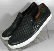 258637 MS50 TYLER MEN'S SHOES SIZE 9M BLACK FG LEATHER SLIP ON JOHNSTON & MUPRHY