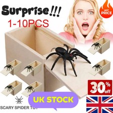 Halloween Spider in a Box Prank Toy Play Gag Joke Scare Fake Spider Hidden UK