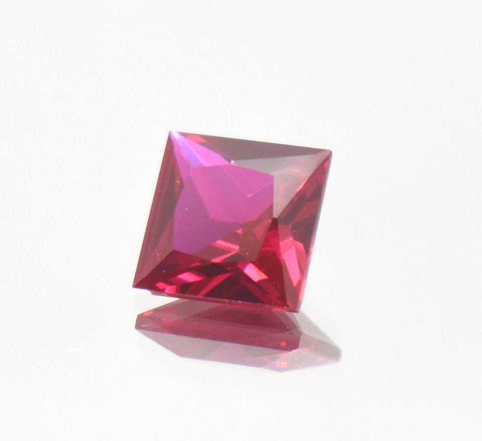 Ruby Princess Cut 3 mm To 16 mm Loose Gemstone Square Faceted For Jewelry - Image 3 of 4
