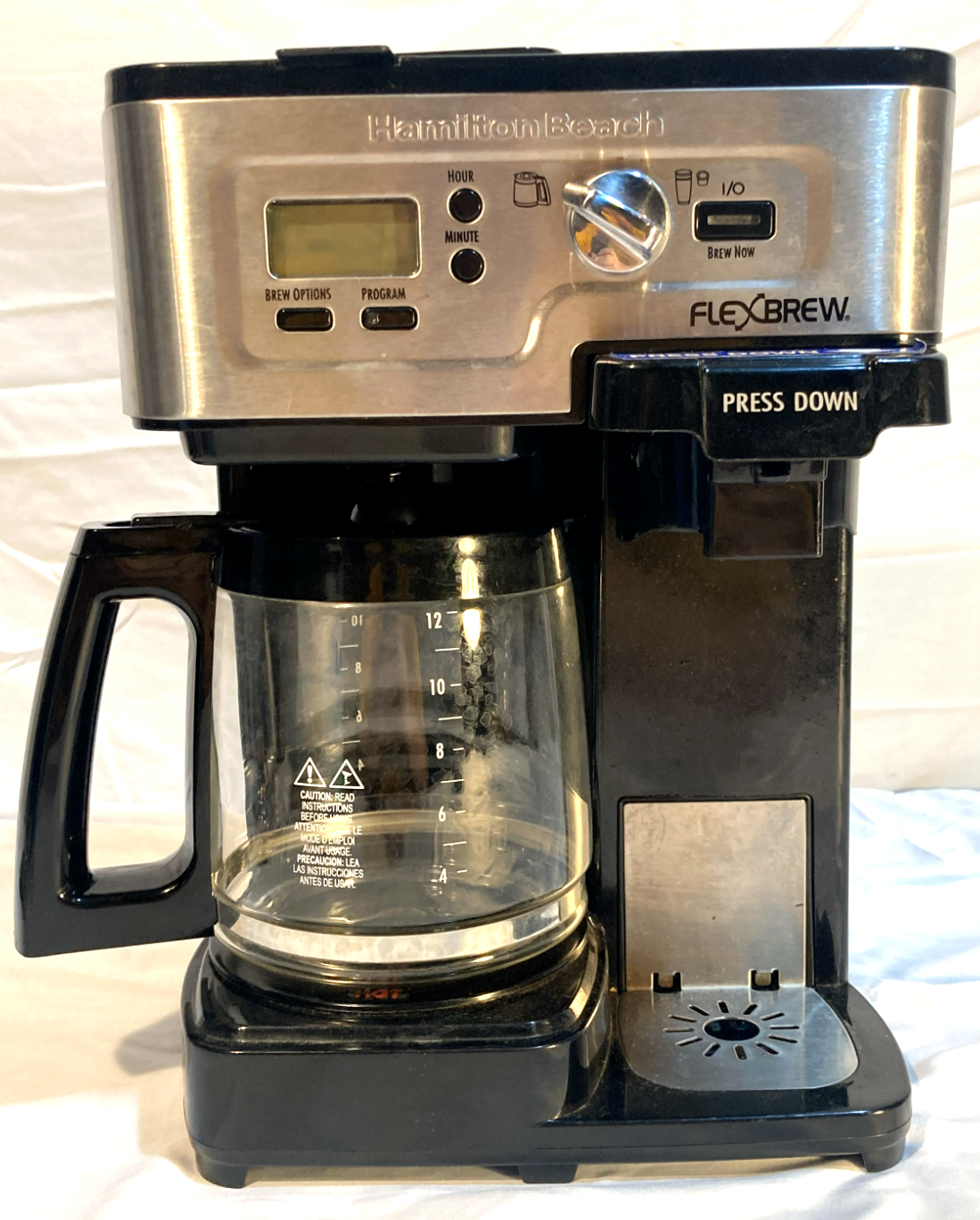 Hamilton Beach 2-Way Coffee Maker Brewer Style A90 12 cup Stainless Tested  40094499830