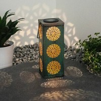 Led Solar Steck Steh Lampe Blumen Stanzung Terrassen AußEn HäNge Leuchte Rost