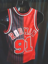 Chicago Bulls Rodman 91 Men's Mitchell Ness Swingman Jersey Small