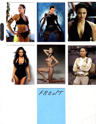 ANGELINE JOLIE   CUSTOM TRADING CARD 6 CARDS  SET