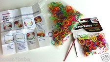 Opaski krosnowe Produkcja bransoletek Rękodzieło Zestaw 600 sztuk Zestaw Elastyczne opaski Klipsy Haczyki 