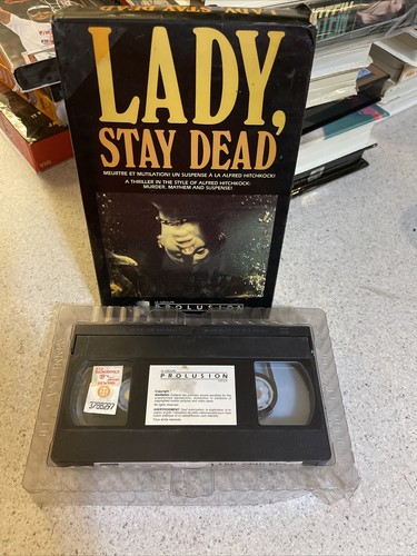 LADY, STAY DEAD RARE HORROR VHS BIG BOX TESTED PROLUSION CANADA MADE FOR TV HTF