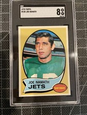 1970 TOPPS #150 JOE NAMATH NEW YORK JETS FOOTBALL CARD SGC 8 NM/MT WOW!
