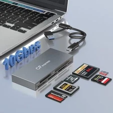 CFexpress Type B Card Reader 6-in-1 USB 3.2 10Gbps CFexpress Card Reader Adapter