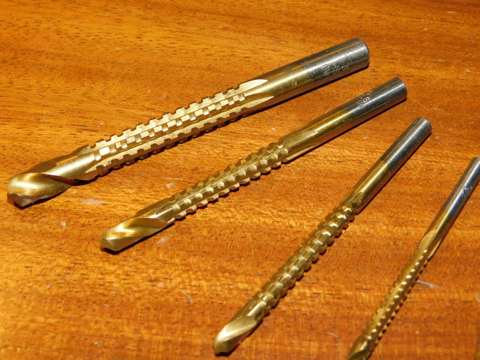 vintage LOT 5 fraise foret de qualite OWIM HSS 8-6-5-4 TOOL - Photo 3/4