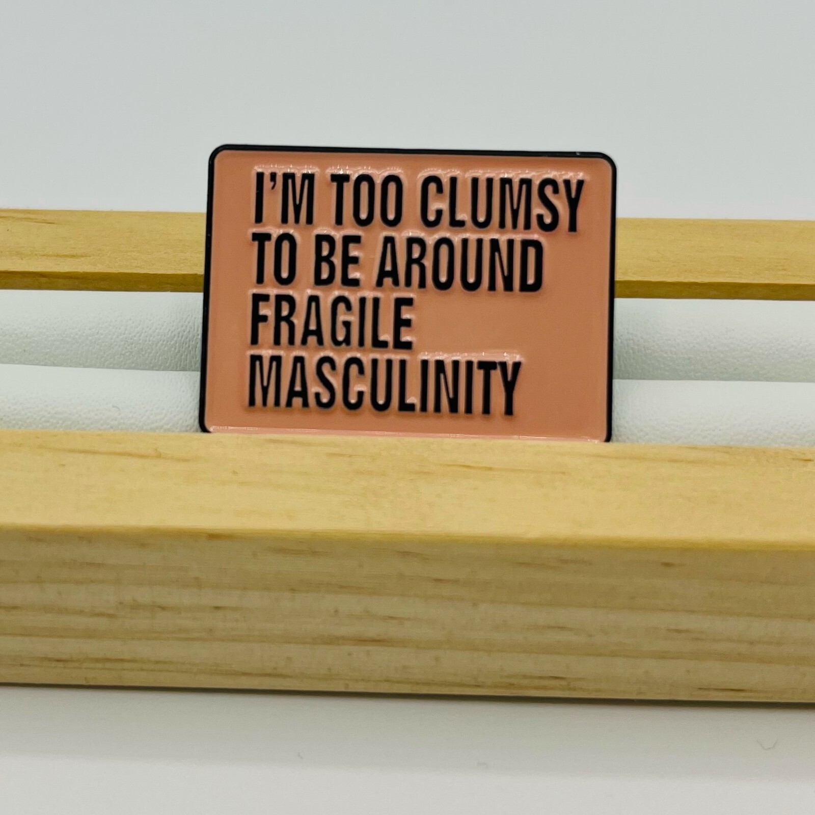 💪 Female Empowerment Triumphs Rectangular Enamel Pin!