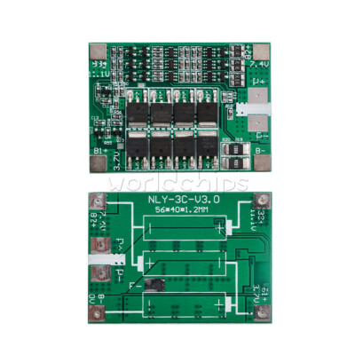 3S 12V 40A BMS Li-ion Lithium Battery Charging Protection Board With Balance New