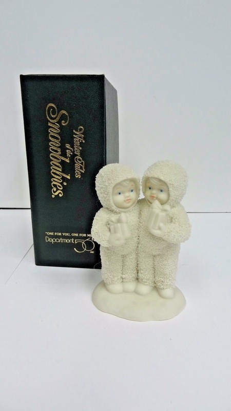 Dept 56 Collectible Snowbabies 2001#68858 One For You One For Me Winter Tales 